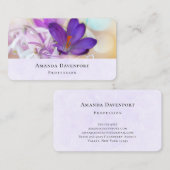 Foto van een  Paarse Lente Crocus Visitekaartje (Voorkant / Achterkant)