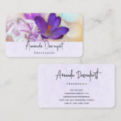 Foto van een  Paarse Lente Crocus Visitekaartje (Voorkant / Achterkant)