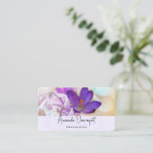 Foto van een  Paarse Lente Crocus Visitekaartje (Staand voorkant)