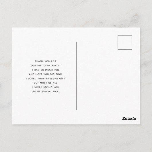 Foto van een  Paarse Lente Krocus Dank je wel Briefkaart (Achterkant)