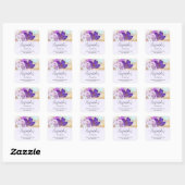 Foto van een  Paarse Spring Crocus Business Vierkante Sticker (Vel)