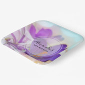 Foto van een  Paarse Spring Crocus Event Papieren Bordje (Gebogen)