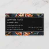 Foto van een Pizza op Slate - Visitekaartje (Achterkant)