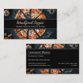 Foto van een Pizza op Slate - Visitekaartje (Voorkant / Achterkant)