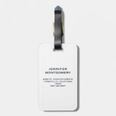 Foto van een prachtig wit paard in de winter bagagelabel (Achterkant verticaal)