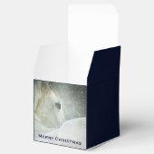 Foto van een prachtig wit paard in de winter bedankdoosjes (Geopend)