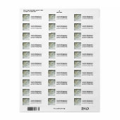 Foto van een prachtig wit paard in de winter etiket (Full Sheet)