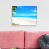 Foto van een prachtig zonnig tropisch strand canvas afdruk (Insitu (Woonkamer))