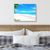 Foto van een prachtig zonnig tropisch strand canvas afdruk (Insitu (Slaapkamer))