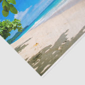 Foto van een prachtig zonnig tropisch strand tissuepapier (Detail)