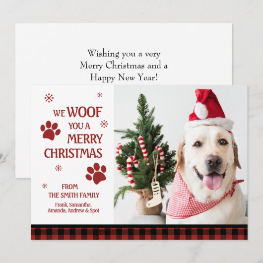 Foto van een prettige kerstfeestdag Kaart. Feestdagenkaart (Voorkant / Achterkant)