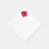 Foto van een roos op een servet (Hoek)