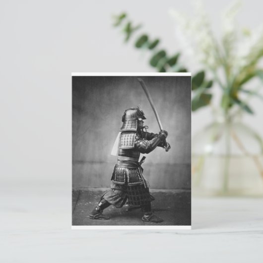 Foto van een Samurai C. 1860 Briefkaart (Staand voorkant)