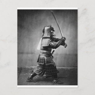 Foto van een Samurai C. 1860 Briefkaart
