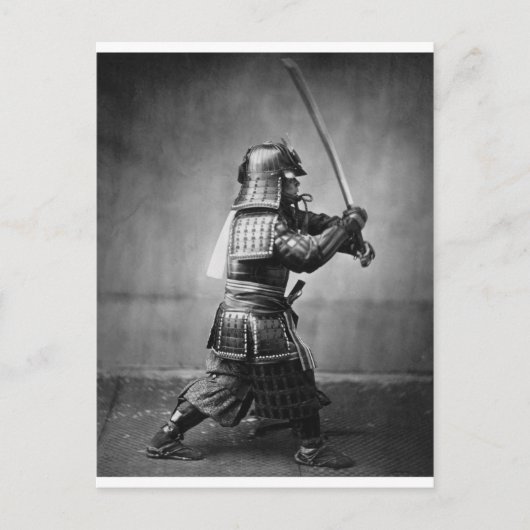Foto van een Samurai C. 1860 Briefkaart (Voorkant)