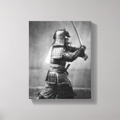  foto van een Samurai c. 1860 Canvas Afdruk (Voorkant)