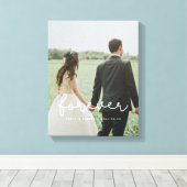 Foto van een schattige bruiloft canvas afdruk (Insitu (Houten vloer))