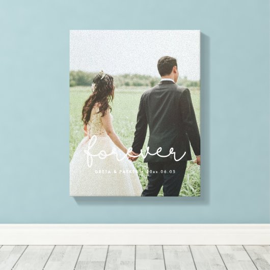 Foto van een schattige bruiloft canvas afdruk (Insitu (Houten vloer))