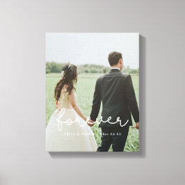 Foto van een schattige bruiloft canvas afdruk