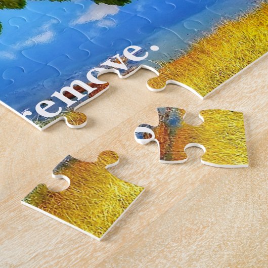 Foto van een schilderachtig berglandschap; legpuzzel (Zijkant)