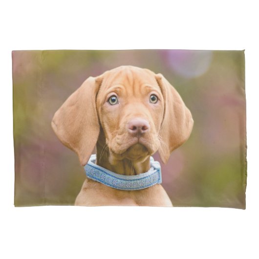 Foto van een scholier uit Hongarije Vizsla Dog Pup Kussensloop (Voorkant)