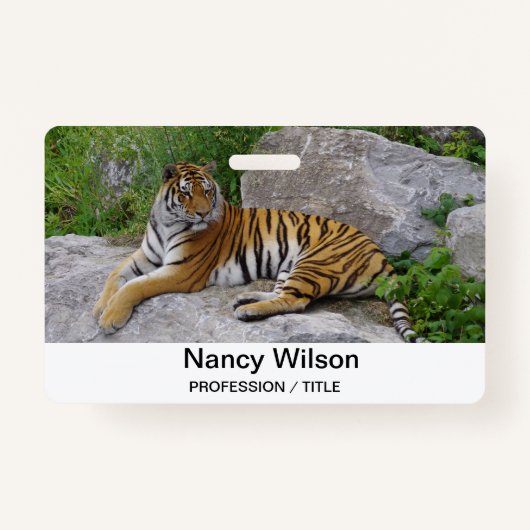 Foto van een Siberische tijger Badge (Voorkant)