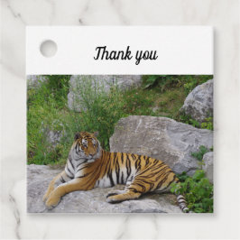 Foto van een Siberische tijger Bedankjes Labels