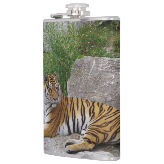 Foto van een Siberische tijger Heupfles (Links)