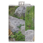 Foto van een Siberische tijger Heupfles (Achterkant)