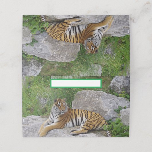 Foto van een Siberische tijger Plaatskaartje (Buitenkant ongevouwen)