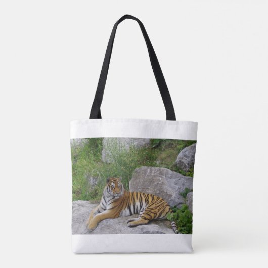 Foto van een Siberische tijger Tote Bag (Achterkant)