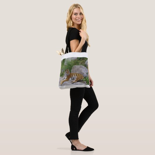 Foto van een Siberische tijger Tote Bag (Op model)