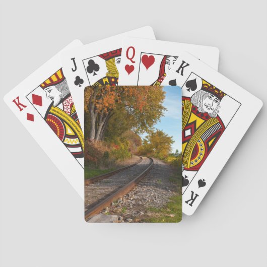 foto van een spoorweg speelkaarten (Achterkant)