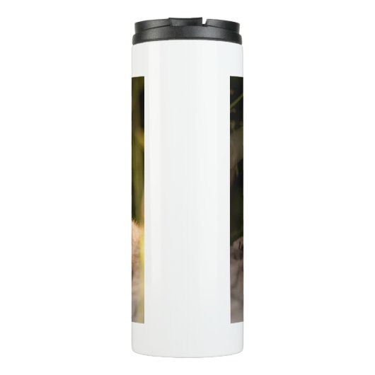 Foto van een Stomme kleine Oranje vossenstaal Thermosbeker (Achterkant)