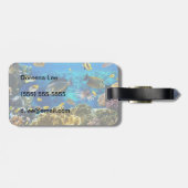 Foto van een tropische vis op een koraalrif bagagelabel (Achterkant horizontaal)