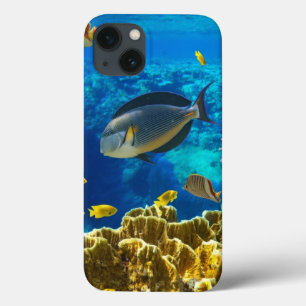 Foto van een tropische vis op een koraalrif iPhone 13 hoesje