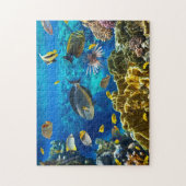 Foto van een tropische Vis op een koraalrif Legpuzzel (Verticaal)