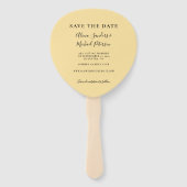 Foto van een trouwe bruiloft, behalve de datum handwaaier (Achterkant)