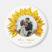 Foto van een trouwe bruiloft, behalve de datum magneet (Voorkant)