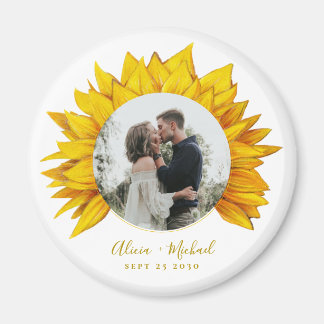 Foto van een trouwe bruiloft, behalve de datum magneet