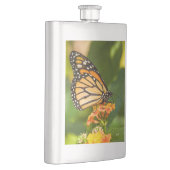 foto van een vlinder op een bloem heupfles (Rechts)