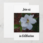 Foto van een witte gardenia bloesem van dichtbij kaart (Voorkant / Achterkant)
