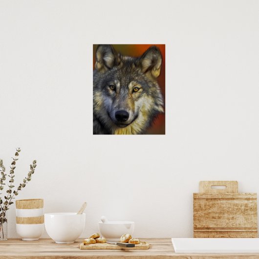 Foto van een Wolf Poster (Keuken)