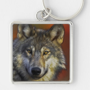Foto van een Wolf Sleutelhanger