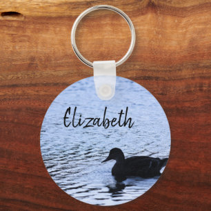 Foto van eenzame eend silhouet dierenwereld water  sleutelhanger