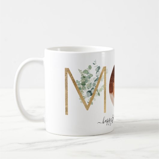 Foto van eerste Moederdag Gold Botanical Koffiemok (Links)