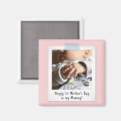 Foto van eerste Moederdag Snapshot Style Magneet (Voorkant / Achterkant)