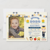 Foto van eindexamen van kinderen op school kaart (Voorkant)