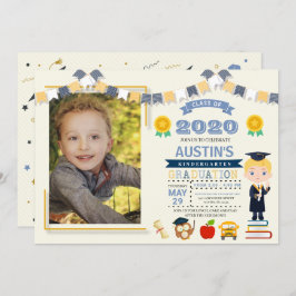 Foto van eindexamen van kinderen op school kaart