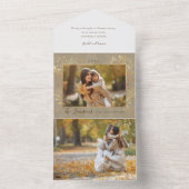 Foto van Elegant Artisan Gold Leaves All In One Uitnodiging (Binnen)